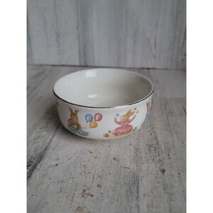 Vintage Easter Mount Clemens pottery rabbit child small bowl spring‎ home decor